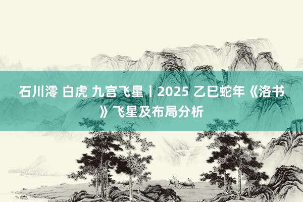 石川澪 白虎 九宫飞星丨2025 乙巳蛇年《洛书》飞星及布局分析