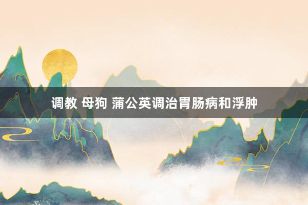 调教 母狗 蒲公英调治胃肠病和浮肿
